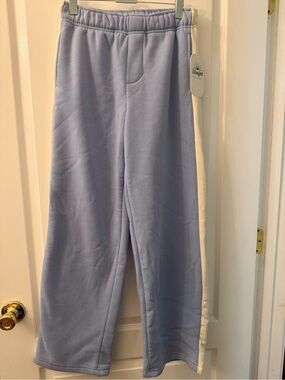 BRAND NEW Light Blue Lounge Pants with White Side Stripe